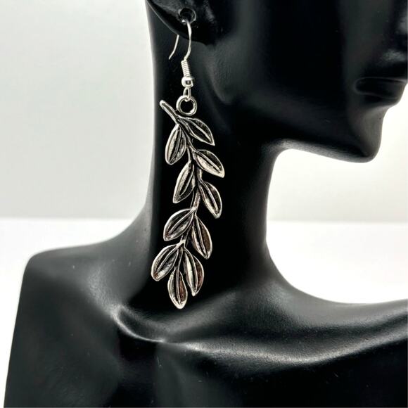 Silver Branch Earrings - Picture 1 of 2